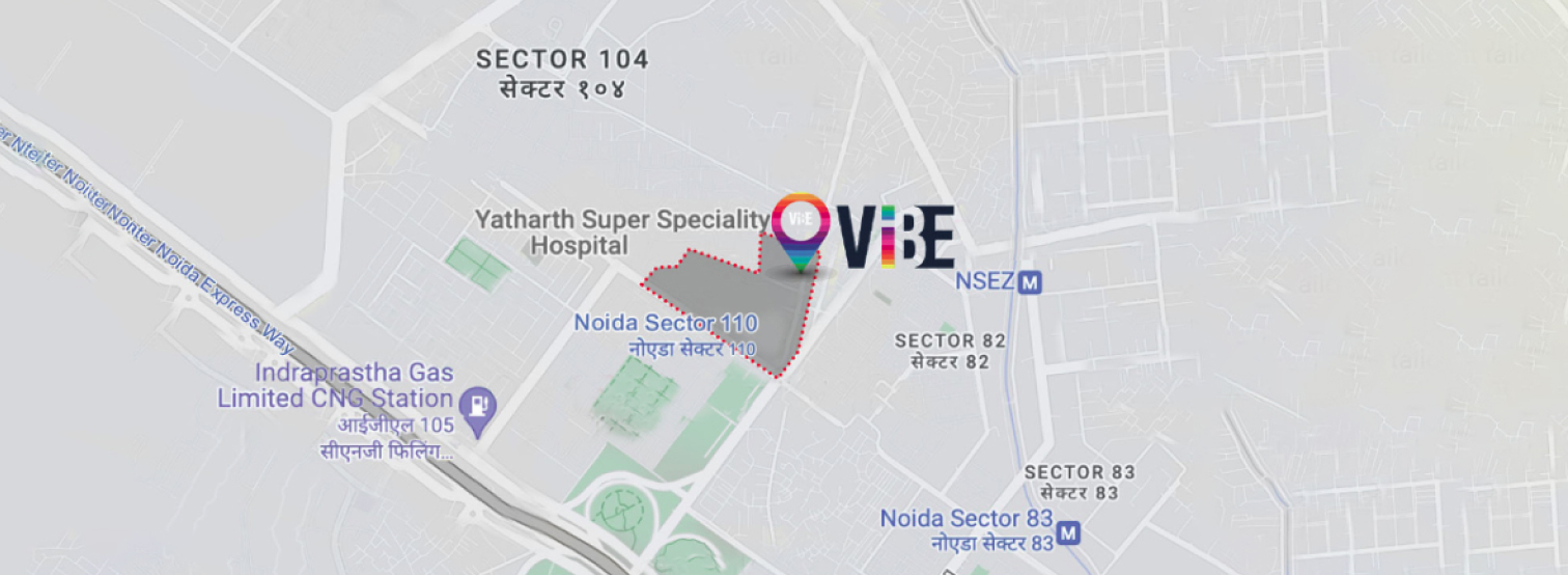 Vibe 110 location map Sector 110 Noida